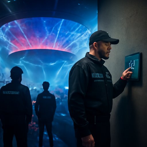 x5 security staff reviewing access panel